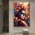 thumbnail image 3 of Pintura de diamantes 5D de Calavera, mujer, flor, regalo de Halloween, bordado de diamantes completo, imágenes de mosaico de diamantes de imitación, decoración del hogar, artes, 3 of 4