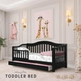 Dream on Me Toddler Day Bed with Storage, Black