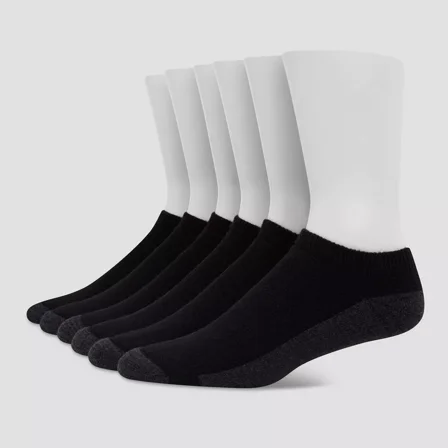Hanes Premium Men's X-Temp Ultra Cushion Low Cut Socks - 6 Pack - Size: 6-12