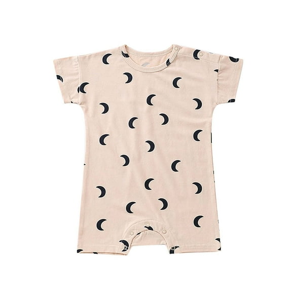 Mikilon Summer Babys Rompers Round Neck Short Sleeve âRompers Comfortable Loose Printed Lightweight Rompers ,Size 6 Months-2 Years
