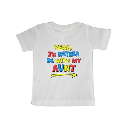 

Inktastic Yeah I d Rather be with My Aunt in Red Yellow and Blue Gift Baby Boy or Baby Girl T-Shirt