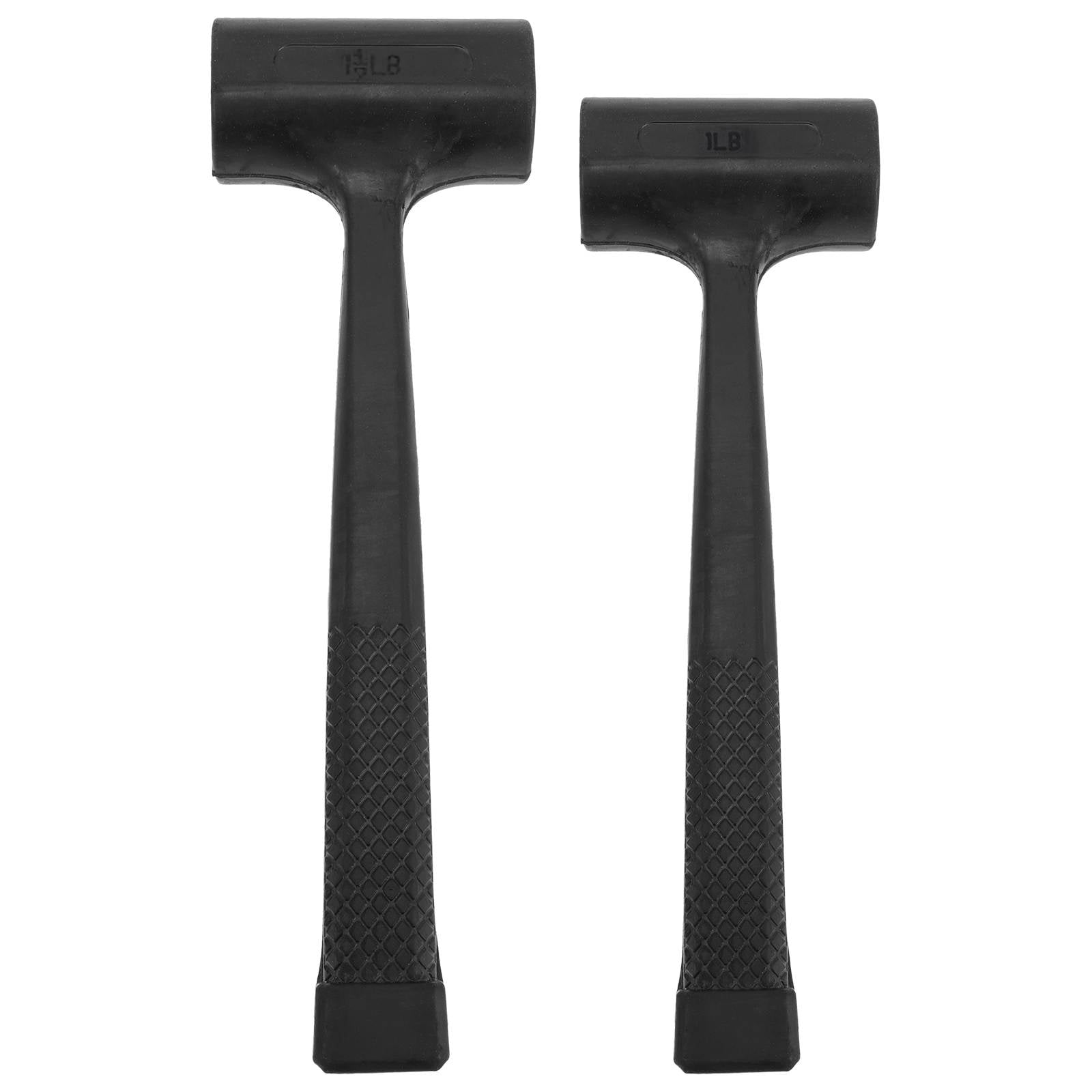WHAMVOX Rubber Hammer with Antislip Design for Home Use Black Rubber and Steel Material 2 Pcs