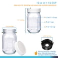 thumbnail image 3 of Frascos de vidrio de 350 ml con tapa para batidoras Oster (paquete de 4), 3 of 7