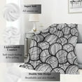 thumbnail image 2 of Manta de voleibol, manta minimalista con diseño de pelota en blanco y negro, regalo para niños, forro polar suave y ligero, para picnic, sofá, cama, habitación, viajes, decoración de arte lineal, 2 of 8