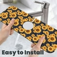 thumbnail image 6 of Pofeuu Navy Blue Plaid Sunflower Print Splash Guard for Sink Faucet Sink Gadgets-Splash Guard Behind Faucet Drip Catcher for Kitchen, Bathroom,Sink Mat, 6 of 7