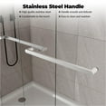 thumbnail image 3 of Frameless Shower Door, Sliding Glass Doors with 5/16" (8Mm) Clear Tempered Glass, Shower Door with Stainless Steel Handle for Walk In Shower, Easy-to-Clean, 3 of 10