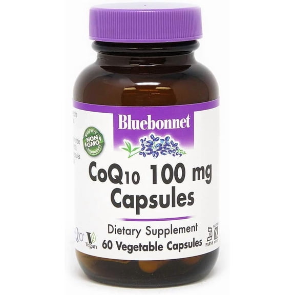 Bluebonnet Nutrition CoQ-10 Vegetarian Capsules, 100mg, 60 Count