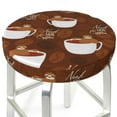 thumbnail image 3 of Bingfone14 Inch Padded Round Bar Stool Cover Cushion With Elastic Fabric Round Chair Seat - Sloths Need More Coffee, 3 of 7