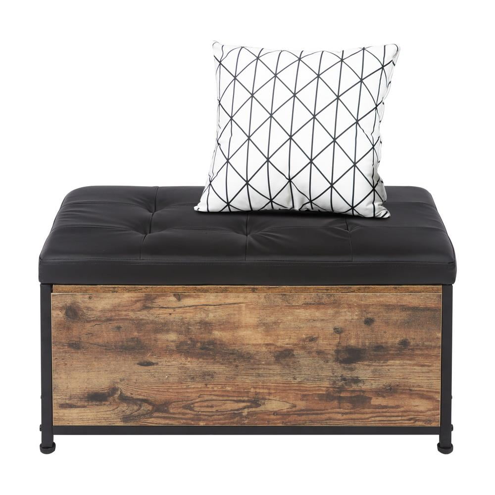 UBesGoo 30" Flip Top Modern Farmhouse Storage Bench, Entryway Bench