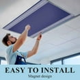 thumbnail image 5 of 2 Pack Navy Blue White Fluorescent Light Covers for Ceiling Lights Geometric Greek Style Abstract Art Magnetic Ceiling Light Covers Overhead Light Filters for Office Classroom Home, 5 of 9