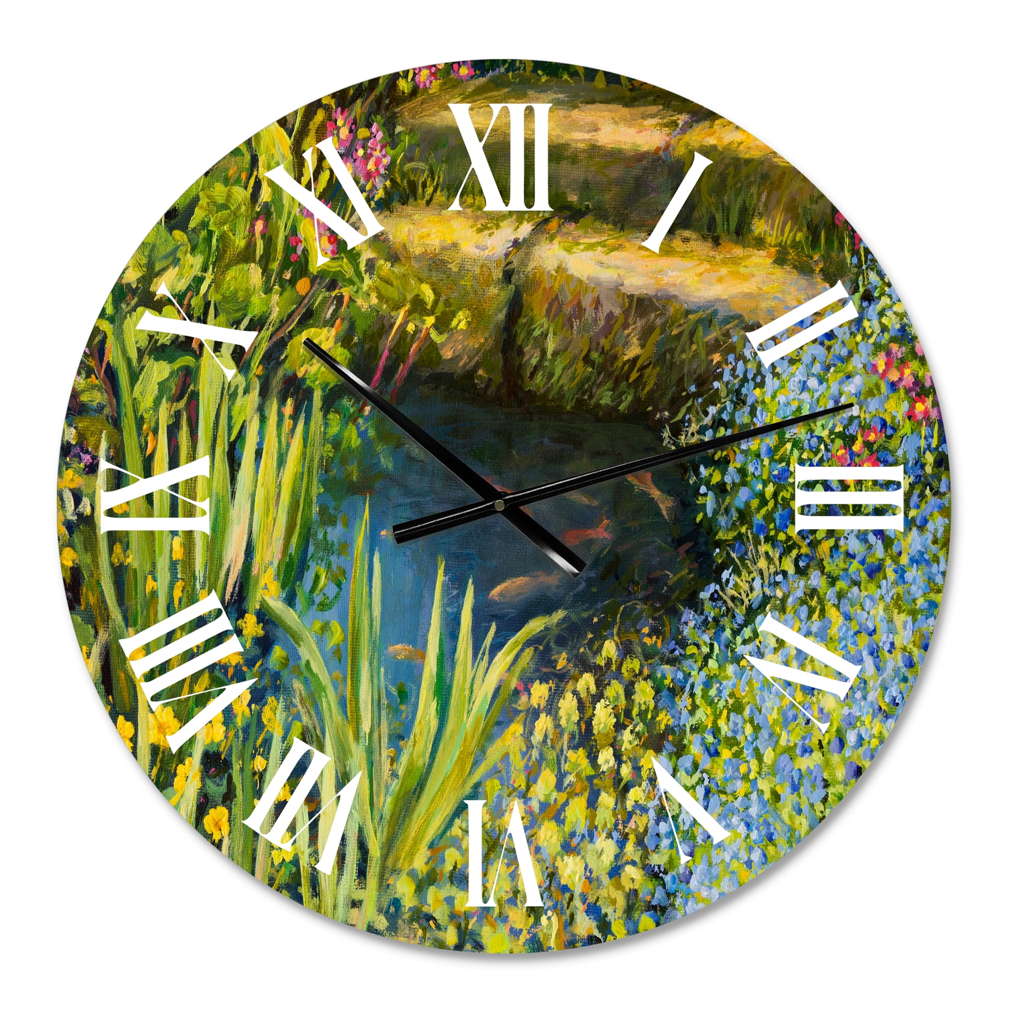 Designart 'Colorful Silence At The Lake Side' Lake House Wall Clock