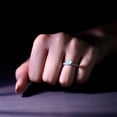 thumbnail image 3 of Rosec Jewels Opal Heart Engagement Ring for Women with Diamond - 6 mm Heart Shape - AAA Grade, 14K White Gold, US 4.00, 3 of 8