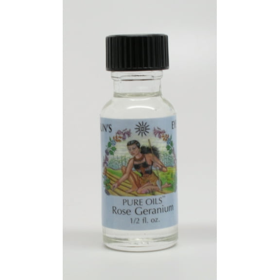 Suns Eye Rose Geranium Herbal Fragrance Oil - 1/2 Ounce Bottle