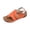 Orange_005, variant on Women T-Strap Thong Sandals, Adjustable Ankle Strap Open Toe Shoes, Hollow Breathable Flat Casual Footwear for Summer Beach White 7（EU-38）