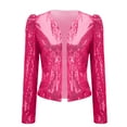 thumbnail image 2 of Veste Cardigan à Paillettes Rose pour Femmes, Mode Décontractée, 2 of 5