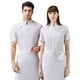 thumbnail image 5 of Cateissary Uniforme de Chef, manga corta, delantal de cocina de verano, botones con bolsillos delanteros, trajes, suministros cómodos para el, 5 of 6