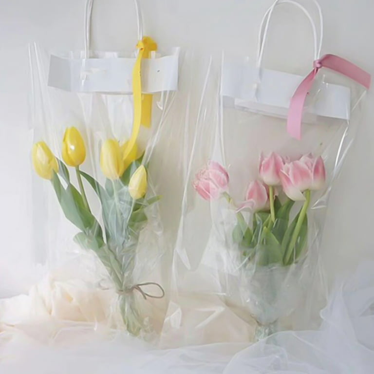 Wholesale NBEADS 150 Pcs Plastic Flower Bouquet Bags Kits