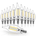 thumbnail image 1 of Bombilla LED Hizashi E12, candelabro, 6 W, 550 lm, 3000 K, regulable, paquete de 12, 1 of 7