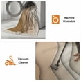 thumbnail image 5 of Beige Ombre Bathroom Rug 2'x3', Modern Geometric Abstract Aesthetic Cream Low Profile Front Entryway Rug with Tassels, Woven Cotton Washable Kitchen Mat Carpet for Foyer Bedroom Back Door Decor, 5 of 9