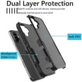 thumbnail image 4 of iPhone 16 Plus Case ,2 in 1 Phone Case for iPhone 16 Plus 6.7 inch ,Takfox Shockproof Protection Heavy Duty Armor Durable Hard Plastic & Rubber Rugged Full Body Bumper Cover- Black, 4 of 8