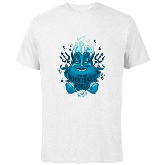 Disney Villains Ursula Poor Unfortunate Souls - Short Sleeve Cotton T-Shirt for Adults - Customized-White