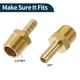 thumbnail image 4 of Conectores de manguera de latón 3/8" 1/2"NPT macho recto para aire, agua, aceite, gas, combustible 2 piezas tono dorado, 4 of 6