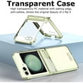 thumbnail image 2 of for Samsung Galaxy Z Flip 5 Case with Hinge Protection, One Piece Design Z Flip 5 Clear Case Slim Hard PC Bumper Phone Case for Z Flip 5 - Green, 2 of 12