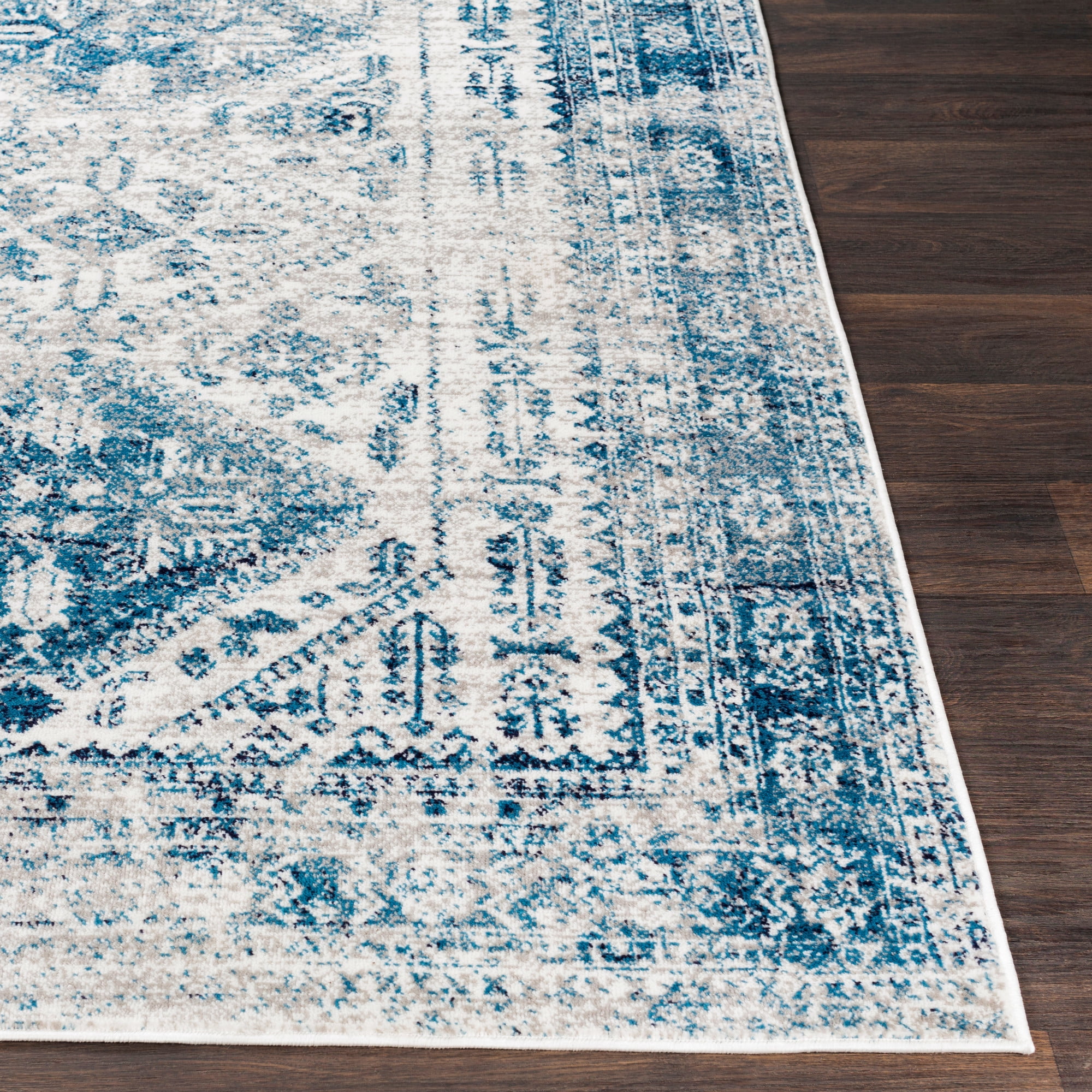 Artistic Weavers  Blue/White 10' x 14' Traditional Rectangle Area Rug