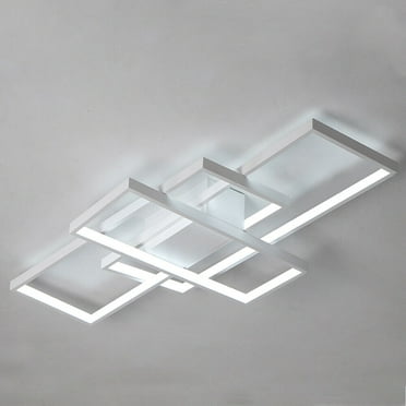 80W Chandelier Dimmable Square LED Ceiling Light for Balcony Living Room Decor