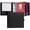 Black, variant on Leather 1.5 Inch 3 Ring Binder, Professional Business Organizer- Includes PP Dividers, 100GSM / Grade AA Filler Papers, Card &Sticker for Tab- Ideal for Office Presentation Meetings, Black