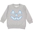 thumbnail image 2 of Inktastic Plaid Pumpkin Face Halloween Checkered Print Toddler Sweatshirt, 2 of 4
