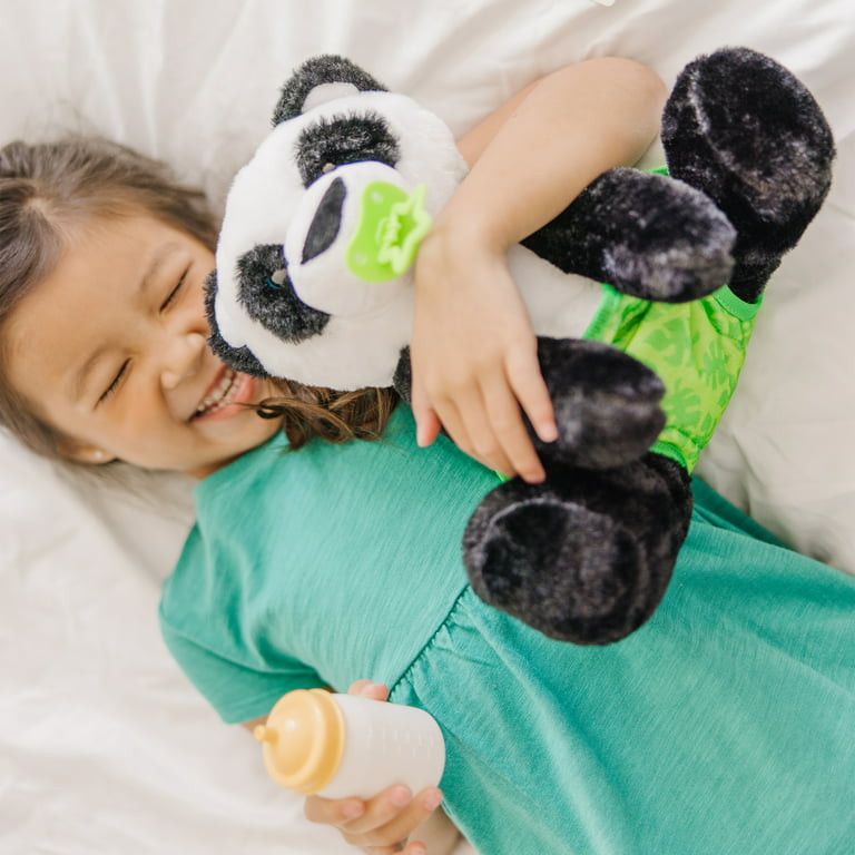 Melissa & Doug 11-Inch Baby Panda Plush Stuffed Animal with Pacifier,  Diaper, Baby Bottle