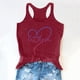 thumbnail image 5 of Camiseta sin mangas con estampado de letras para mujer, ideal para el verano: camiseta informal de cuello redondo con ajuste en el pecho, ideal para el día a día, 5 of 5