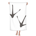thumbnail image 1 of Serviette de Bain en Coton Doux avec Empreinte de Patte de Poule, Serviette de Main et de Visage, 1 of 4