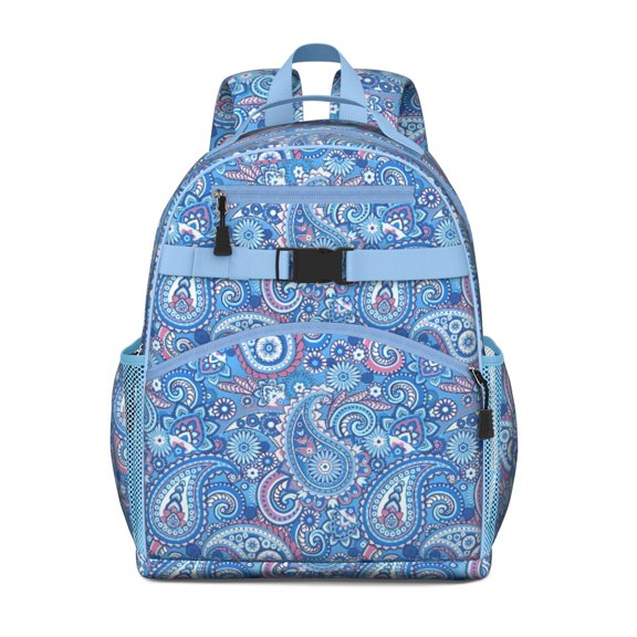 Paisley Pattern Backpack for School,Cute School Bag,Schoolbag with Adjustable Shoulder Straps & Padded Back,15.25"x11.5"x5.25"