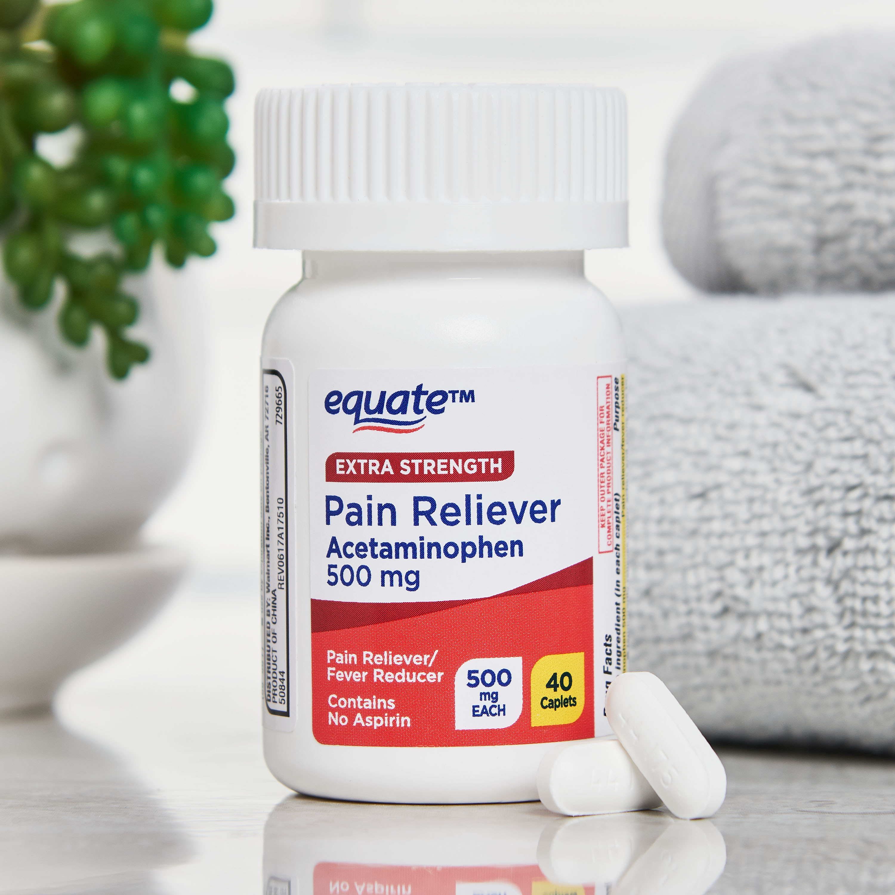 (6 paquete) Equate Analgésico de fuerza extra tabletas, 500 mg, 40 unidades 3