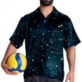 thumbnail image 4 of Virgo Constellation Men's Short Sleeve Printed Poplin Beach Shirts with Spread Collar - Casual Button Down Summer Tops for Unisex, 4 of 6