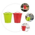 thumbnail image 3 of 2 Pcs Garbage Can Metal Trash Bin Small with Lid Outdoor Dog Poop Cute Cartoon Mini Desktop Dumpster Office, 3 of 6