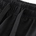 thumbnail image 7 of Hurxie Men's Capri Long Elastic Cargo Shorts Below Knee Shorts 3/4 Cotton Cargo Casual Shorts with Multi-Pockets Black,M, 7 of 7