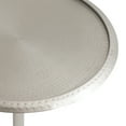 thumbnail image 5 of Kate and Laurel Sanzo Modern Pedestal Side Table, 15 x 15 x 24, Antique Silver, Decorative End Table with Hammered Tabletop for Use as a Bedroom Nightstand or Living Room Accent Table, 5 of 8