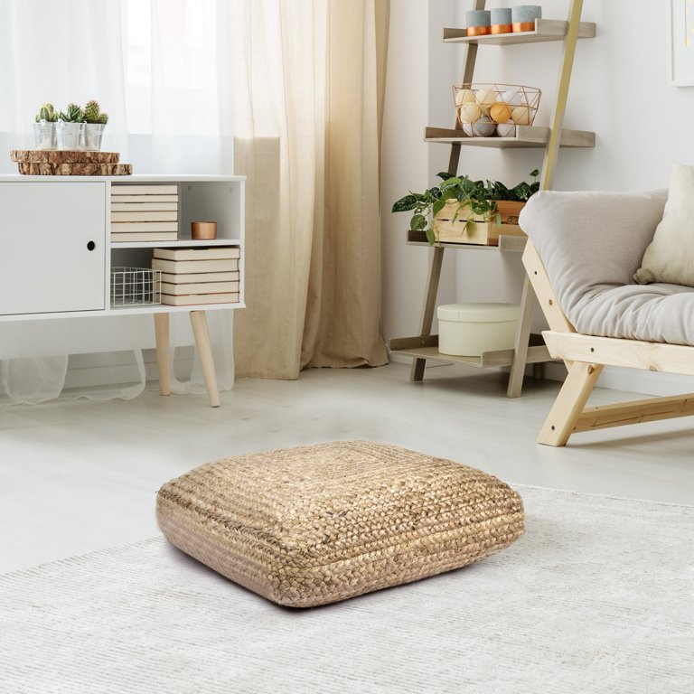 Floor Poufs Ottomans, Poufs for Sale, Natural Pouf for Seating