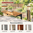Rustic Brown Desktop & Black Shelf Brackets L36