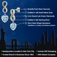 thumbnail image 2 of Gem Stone King 925 Silver and 10K Yellow Gold Mercury Mist Mystic Topaz and Lab Grown Diamond Earrings for Women | 2.06 Cttw | Gemstone November Birthstone | Heart Shape 6MM, 2 of 6