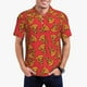 thumbnail image 1 of Balery Pizza Cartoon Camisa Polo de Hombre con Estampado, de Manga Corta y Tejido Medio, Camisa Tipo Golf Polo-3X-Large, 1 of 6