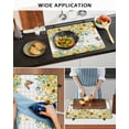 thumbnail image 5 of Large Induction Cooktop Protector Mat Spring Sunflowers Stove Top Covers for Electric Stove, Eucalyptus Leaves Butterfly Flowers Plaid Decorative Stove Burner Cover Mats, Glass Top Stove Cover, 5 of 7
