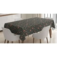 thumbnail image 1 of Cartoon Tablecloth, Sketches of Pizza Ingredients Yummy Food Theme, Rectangle Satin Table Cover Accent for Dining Room and Kitchen, 60" X 90", Dark Taupe Grey Coral, by Ambesonne, 1 of 2