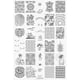 thumbnail image 1 of Placa para estampar Uber Chic Far East 02 acero inoxidable 9,5 cm x 14,5 cm 24 diseños 1,7 cm x 2,2 cm, 1 of 1