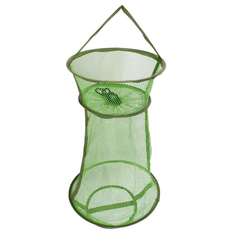 Mesh Fish Collapsible /Fishing Keep Net/Fishing Basket for Keeping Crayfish S Lobsters, Size: 21.7, Green