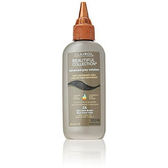 Clairol Beautiful Collection Advanced Gray Solution Hair Color, 3 fl oz -Rich Dark Brown