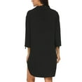 thumbnail image 4 of Women's Long Sleeve Shirts Cotton Linen Button Down Blouses Boho Tunic Tops Black XL, 4 of 7